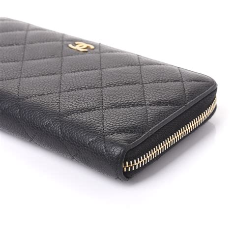 chanel zipped wallet|Chanel large zip around wallet.